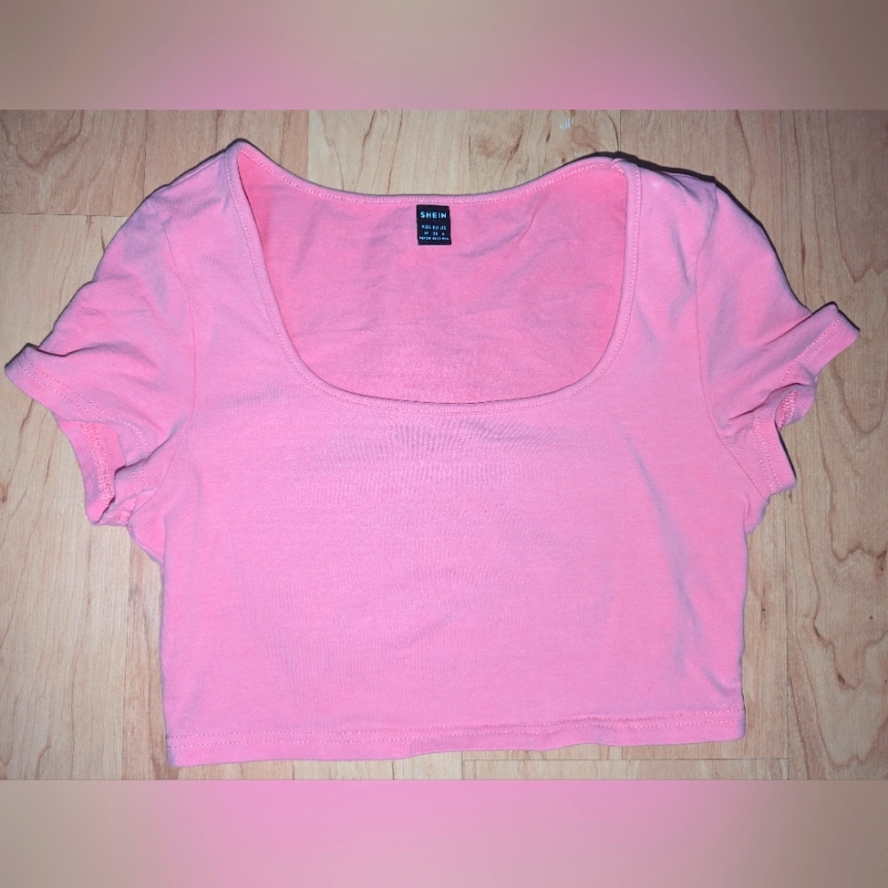 SHEIN Square Neck Crop Top